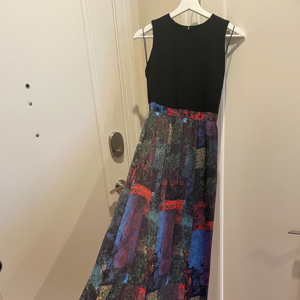 Alice + Olivia Silk Multicolor Maxi Dress Size 0